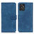 Leather Case Stands Flip Cover Holder K03Z for Motorola Moto G Power 5G (2023) Blue