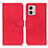 Leather Case Stands Flip Cover Holder K03Z for Motorola Moto G53 5G Red