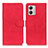 Leather Case Stands Flip Cover Holder K03Z for Motorola Moto G53j 5G Red