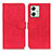 Leather Case Stands Flip Cover Holder K03Z for Motorola Moto G54 5G Red