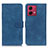 Leather Case Stands Flip Cover Holder K03Z for Motorola Moto G84 5G Blue