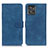 Leather Case Stands Flip Cover Holder K03Z for Motorola ThinkPhone 5G Blue