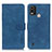 Leather Case Stands Flip Cover Holder K03Z for Nokia C21 Plus Blue