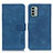 Leather Case Stands Flip Cover Holder K03Z for Nokia G22 Blue