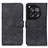 Leather Case Stands Flip Cover Holder K03Z for OnePlus 12 5G Black