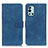 Leather Case Stands Flip Cover Holder K03Z for OnePlus 9R 5G Blue