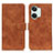 Leather Case Stands Flip Cover Holder K03Z for OnePlus Ace 2V 5G Brown