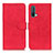 Leather Case Stands Flip Cover Holder K03Z for OnePlus Nord CE 5G Red