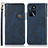 Leather Case Stands Flip Cover Holder K03Z for Oppo A16s Blue