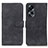 Leather Case Stands Flip Cover Holder K03Z for Oppo A18 Black