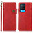 Leather Case Stands Flip Cover Holder K03Z for Oppo A54 4G Red