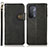 Leather Case Stands Flip Cover Holder K03Z for Oppo A54 5G Black