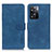 Leather Case Stands Flip Cover Holder K03Z for Oppo A57 4G Blue