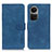 Leather Case Stands Flip Cover Holder K03Z for Oppo Reno10 5G Blue