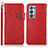 Leather Case Stands Flip Cover Holder K03Z for Oppo Reno6 Pro 5G Red