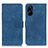 Leather Case Stands Flip Cover Holder K03Z for Realme 10 4G Blue