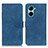 Leather Case Stands Flip Cover Holder K03Z for Realme C33 (2023) Blue