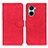 Leather Case Stands Flip Cover Holder K03Z for Realme C33 (2023) Red