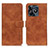 Leather Case Stands Flip Cover Holder K03Z for Realme C51 Brown