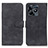 Leather Case Stands Flip Cover Holder K03Z for Realme C67 Black