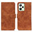 Leather Case Stands Flip Cover Holder K03Z for Realme Narzo 50A Prime Brown