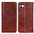 Leather Case Stands Flip Cover Holder K03Z for Samsung Galaxy A04 4G Brown