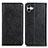 Leather Case Stands Flip Cover Holder K03Z for Samsung Galaxy A04E Black
