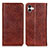 Leather Case Stands Flip Cover Holder K03Z for Samsung Galaxy A04E Brown