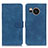 Leather Case Stands Flip Cover Holder K03Z for Sharp Aquos Sense7 Plus Blue