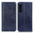 Leather Case Stands Flip Cover Holder K03Z for Sony Xperia 1 IV Blue