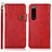 Leather Case Stands Flip Cover Holder K03Z for Sony Xperia 5 III Red