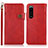 Leather Case Stands Flip Cover Holder K03Z for Sony Xperia 5 III SO-53B Red