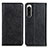 Leather Case Stands Flip Cover Holder K03Z for Sony Xperia 5 IV Black
