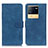 Leather Case Stands Flip Cover Holder K03Z for Vivo iQOO Neo6 5G Blue