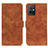Leather Case Stands Flip Cover Holder K03Z for Vivo iQOO Z6 5G