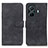 Leather Case Stands Flip Cover Holder K03Z for Vivo iQOO Z6 Pro 5G Black