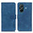 Leather Case Stands Flip Cover Holder K03Z for Vivo iQOO Z6 Pro 5G Blue