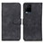 Leather Case Stands Flip Cover Holder K03Z for Vivo Y21a Black