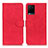 Leather Case Stands Flip Cover Holder K03Z for Vivo Y21a Red