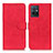 Leather Case Stands Flip Cover Holder K03Z for Vivo Y33e 5G Red