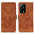 Leather Case Stands Flip Cover Holder K03Z for Xiaomi Black Shark 5 Pro 5G Brown