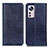 Leather Case Stands Flip Cover Holder K03Z for Xiaomi Mi 12 Lite 5G Blue