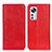 Leather Case Stands Flip Cover Holder K03Z for Xiaomi Mi 12 Lite 5G Red