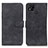 Leather Case Stands Flip Cover Holder K03Z for Xiaomi POCO C3 Black