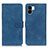 Leather Case Stands Flip Cover Holder K03Z for Xiaomi Poco C50 Blue