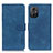 Leather Case Stands Flip Cover Holder K03Z for Xiaomi Poco M4 5G Blue