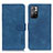 Leather Case Stands Flip Cover Holder K03Z for Xiaomi Poco M4 Pro 5G Blue