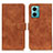 Leather Case Stands Flip Cover Holder K03Z for Xiaomi Redmi 11 Prime 5G Brown
