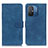 Leather Case Stands Flip Cover Holder K03Z for Xiaomi Redmi 11A 4G Blue