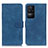 Leather Case Stands Flip Cover Holder K03Z for Xiaomi Redmi K40S 5G Blue